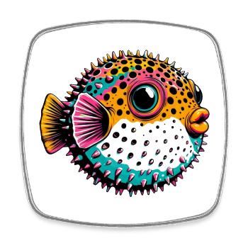 Blowfish - Magnet carré - blanc - Devant