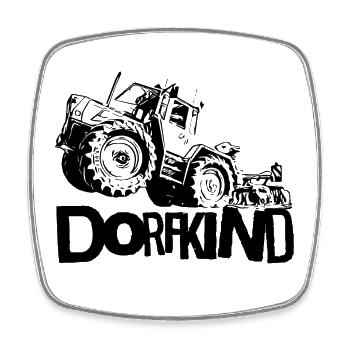 MB trac Dorfkind Traktor hebt ab - Viereckiger Kühlschrankmagnet - Weiß - Vorne