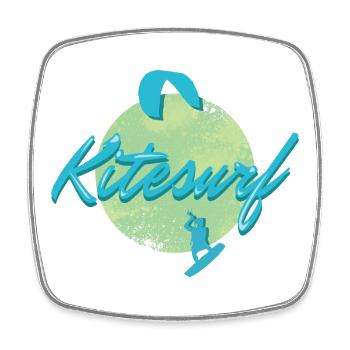 KITESURF2025 - Square fridge magnet - white - Front
