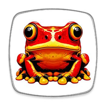 Frog - Square fridge magnet - white - Front