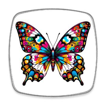 Butterfly - Square fridge magnet - white - Front