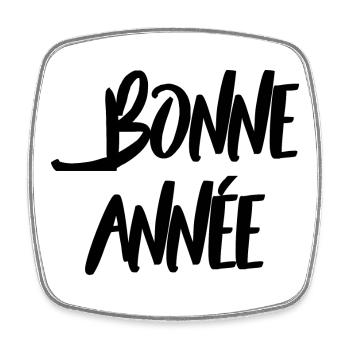 HAPPY NEW YEAR. NEW YEAR'S EVE. NEW YEAR - Square fridge magnet - white - Front