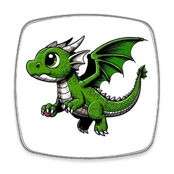 Dragon - Square fridge magnet - white - Front