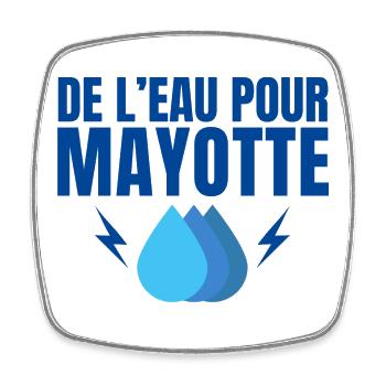Mayotte, 976, Französisches Departement - Viereckiger Kühlschrankmagnet - Weiß - Vorne
