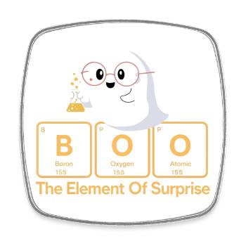 Elemental Boo T-shirt fantôme - Magnet carré - blanc - Devant