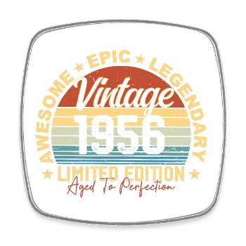 Retro 1956 Vintage Birthday 1956 Gift 1956 - Square fridge magnet - white - Front