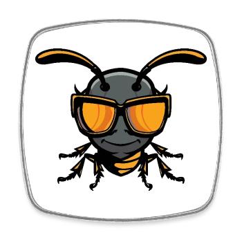 Ant Cool Comic - Square fridge magnet - white - Front