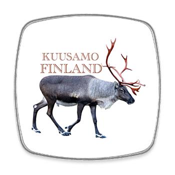 Kuusamo - Square fridge magnet - white - Front