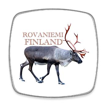 Rovaniemi - Viereckiger Kühlschrankmagnet - Weiß - Vorne