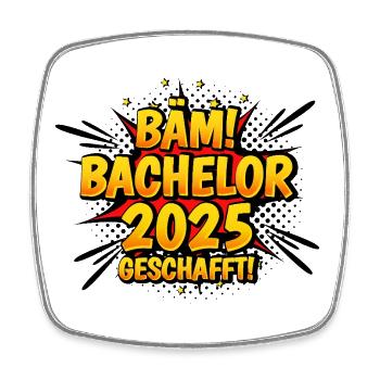 Bachelor Geschafft 2025 Hochschulabsolventin Uni - Viereckiger Kühlschrankmagnet - Weiß - Vorne