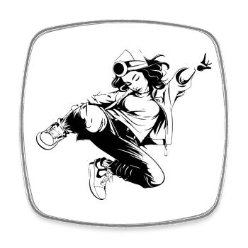 Breakdancer - Square fridge magnet - white - Front