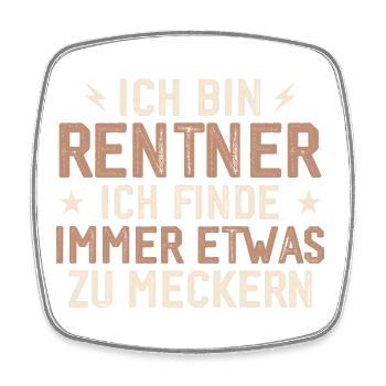Rentner immer etwas zu meckern lustig - Viereckiger Kühlschrankmagnet - Weiß - Vorne