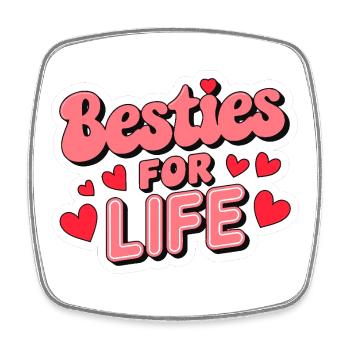 besties for life Galentine’s Day 2026 - Magnet carré - blanc - Devant