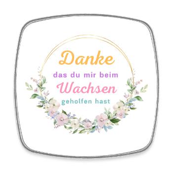 Danke das du mir beim Wachsen geholfen hast! - Viereckiger Kühlschrankmagnet - Weiß - Vorne