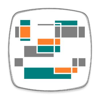 Graphic No.1 - Viereckiger Kühlschrankmagnet - Weiß - Vorne