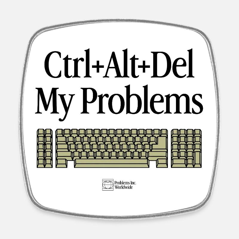 Keyboard Warrior – Gaming & Tech Humor - Viereckiger Kühlschrankmagnet - Weiß