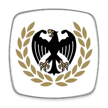 Deutscher Kraftsport Adler - Viereckiger Kühlschrankmagnet - Weiß - Vorne