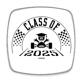 Class Of 2025 (School’s Out / Finish Line / Black) - Square fridge magnet - white - Front