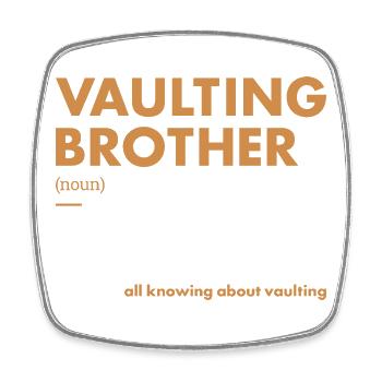 Vaulter Brother Definition Vaulting - Square fridge magnet - white - Front