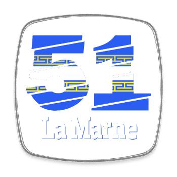 51 - Square fridge magnet - white - Front