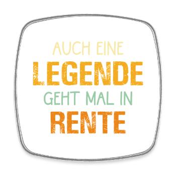 Auch eine Legende geht mal in Rente retro  - Viereckiger Kühlschrankmagnet - Weiß - Vorne