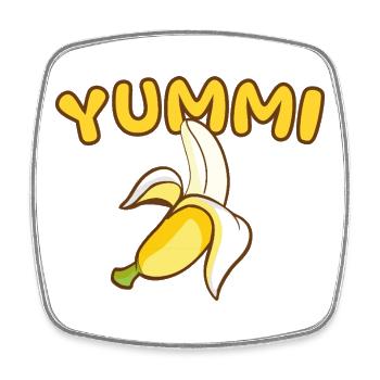 YUMMI - Une question de goût - Magnet carré - blanc - Devant