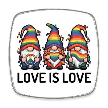 LGBT Pride Month - Liebe ist Liebe - Viereckiger Kühlschrankmagnet - Weiß - Vorne