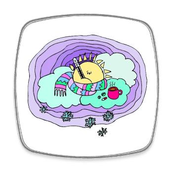 Baby Collection Summer Sun 08 - Square fridge magnet - white - Front