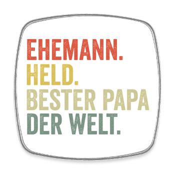 Bester Papa der Welt - Viereckiger Kühlschrankmagnet - Weiß - Vorne