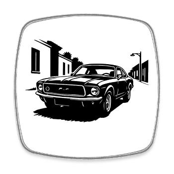 Muscle Legend - Viereckiger Kühlschrankmagnet - Weiß - Vorne
