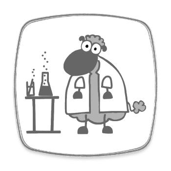 Laborschaf - Viereckiger Kühlschrankmagnet - Weiß - Vorne