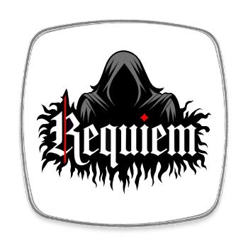 Requiem - Square fridge magnet - white - Front