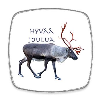 Hyvaa Joulua - Magnet carré - blanc - Devant