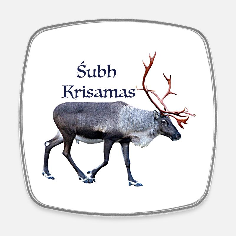 Subh Krisamas - Square fridge magnet - white