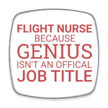 Flight Nurse Genius Luftrettung - Viereckiger Kühlschrankmagnet - Weiß - Vorne