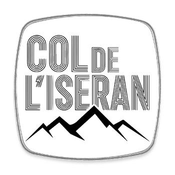 Col de l’Iseran Modern Alpine - Square fridge magnet - white - Front