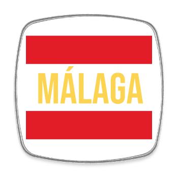 Design der regionalen Flagge von Málaga - Viereckiger Kühlschrankmagnet - Weiß - Vorne