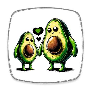 Avocouple Holding It Together - Square fridge magnet - white - Front