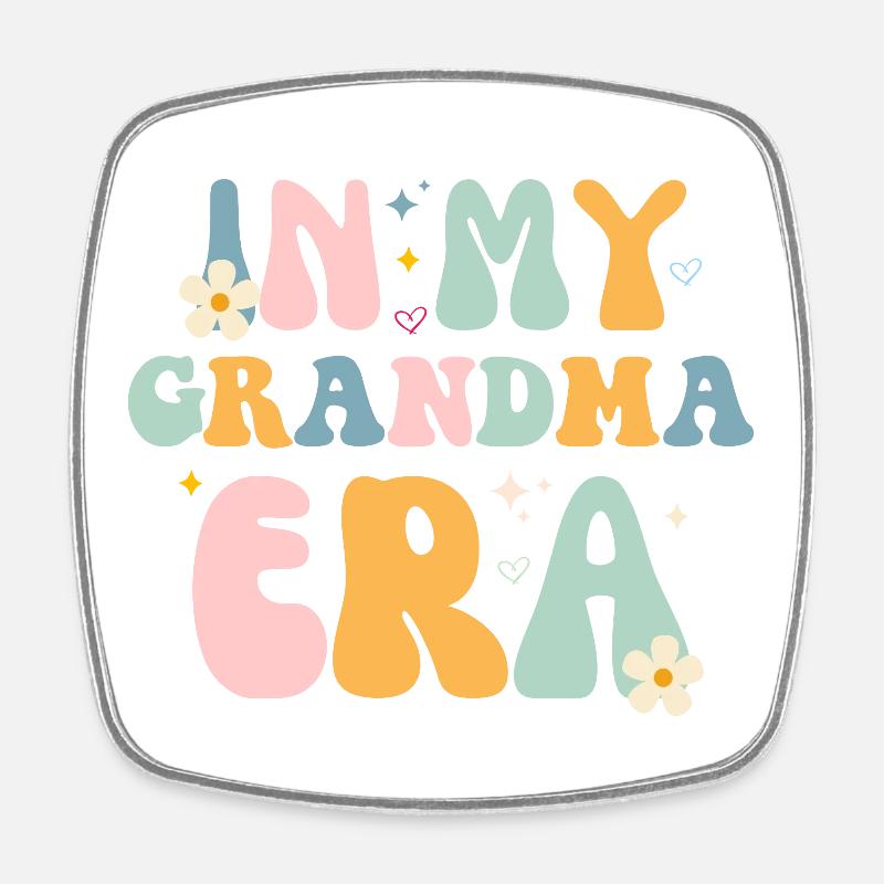 Grandma Tenderness Design - Square fridge magnet - white