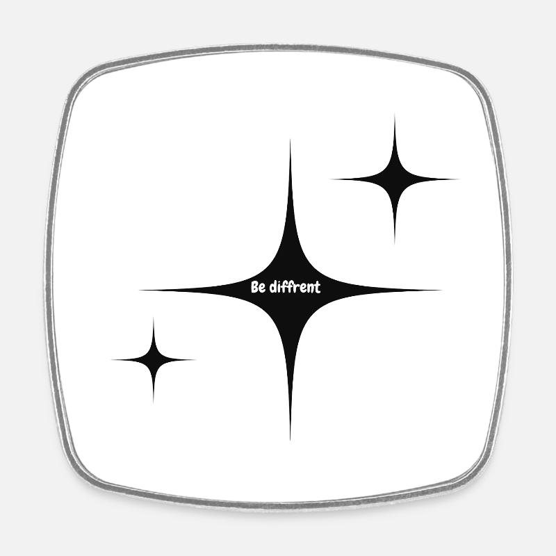Graphique Be Different Starburst - Magnet carré - blanc
