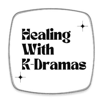 Guérir avec les K-dramas | Drame coréen Confort et fan - Magnet carré - blanc - Devant