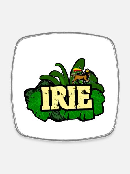 Reggae Irie - Magnet carré - blanc