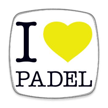 I Love Padel - Square fridge magnet - white - Front