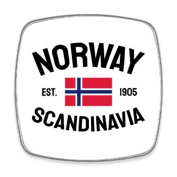 Norway - Norge - Norwegen - Scandinavia - 1905 - Square fridge magnet - white - Front