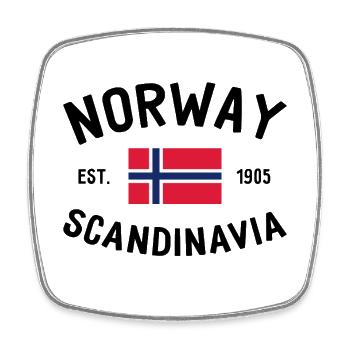 Norway - Norge - Norwegen - Scandinavia - 1905 - Viereckiger Kühlschrankmagnet - Weiß - Vorne