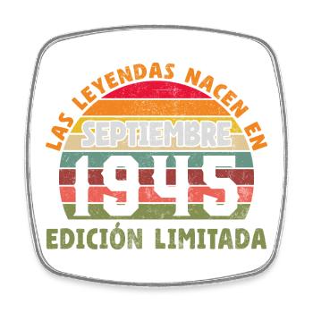 Septembre 1945 Vintage Cadeau d’anniversaire - Magnet carré - blanc - Devant