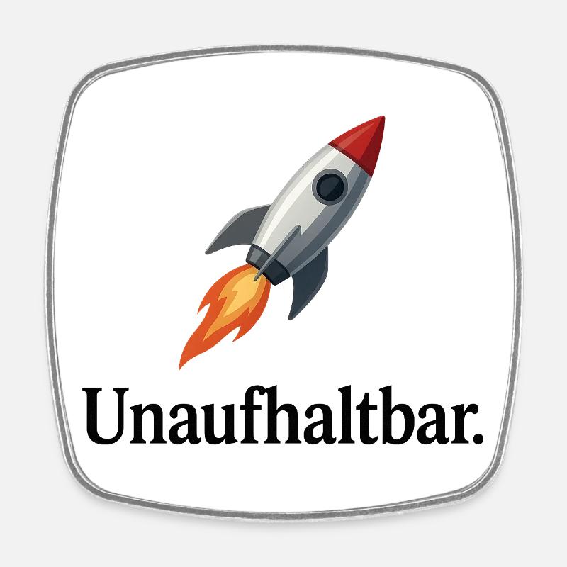 Unstoppable - Square fridge magnet - white