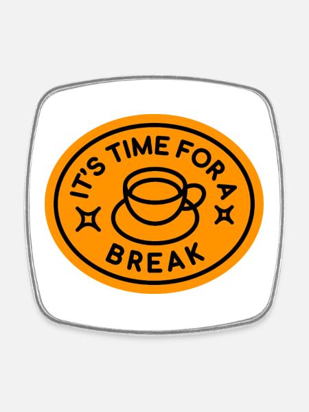 Relax Quote Mug - Square fridge magnet - white