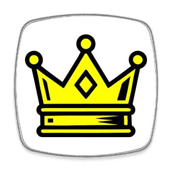 Crown Symbol - Square fridge magnet - white - Front