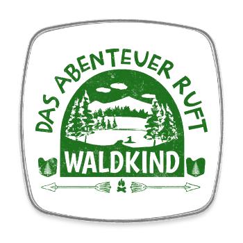 Forest Child - Adventure Calls - Square fridge magnet - white - Front